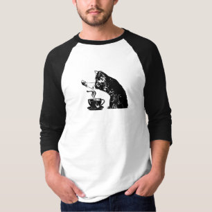 Camiseta Gato Curioso do Dia a Dia com Chá