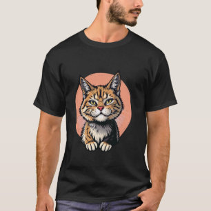 Camiseta Gato Curioso Travessuras Amantes de Gatos Arte