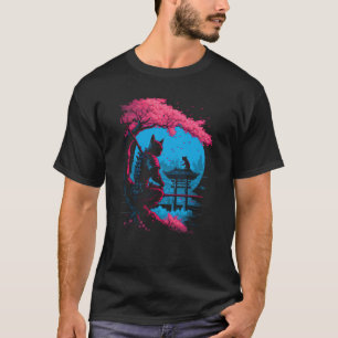 Camiseta Gato Cute Ninja Animal Pet Japonês Ilustração 1