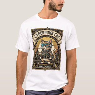 Camiseta Gato Cyberpunk Vintage Cyberpunk Gato