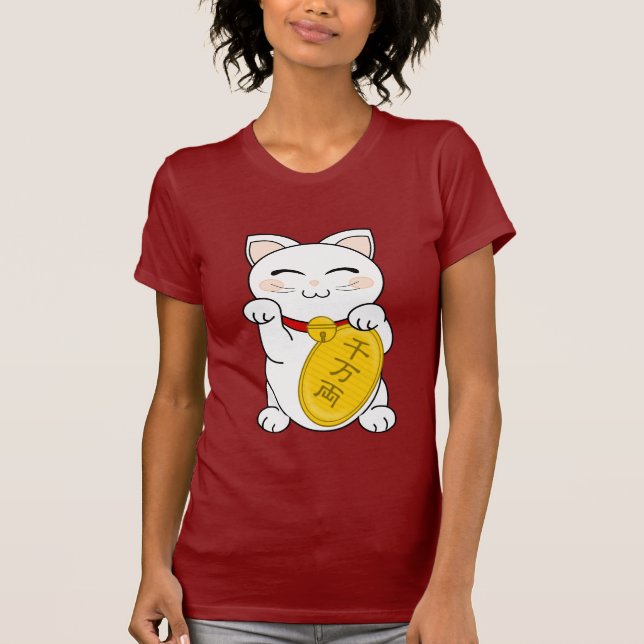 Camiseta Gato da boa fortuna - Maneki Neko (Frente)