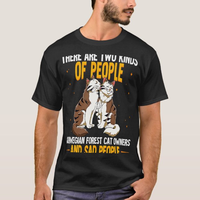 Camiseta Gato da Floresta Norueguesa 4 (Frente)