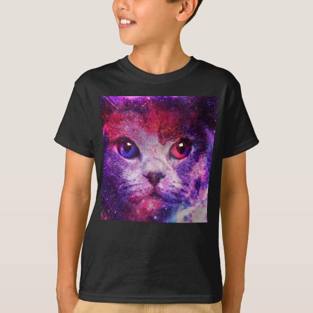Camiseta Gato da Galáxia Roxa (Frente)