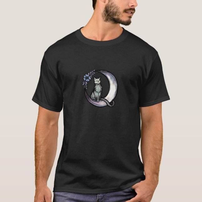 Camiseta Gato da Lua gato lunar gatinho  1 (Frente)