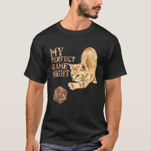 Camiseta Gato da Noite de Jogo de Tabuleiro Zoológico
