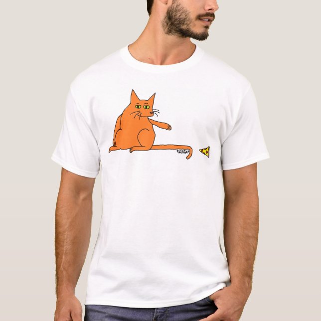 Camiseta Gato da pizza (Frente)