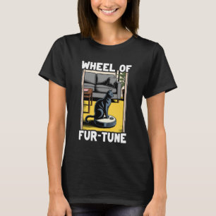 Camiseta Gato da Roda da Fur-Tuna no Aspirador Robô Gato 