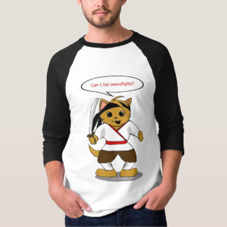 Camiseta Gato da segurança do samurai