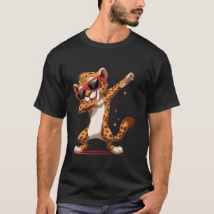 Camiseta Gato da Selva Cheetah Engraçado Dança Prin