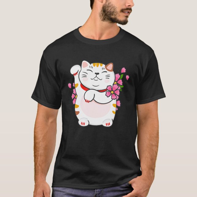 Camiseta Gato da Sorte Maneki Neko (Frente)