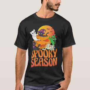 Camiseta Gato da Temporada Assustadora Ama a Celebração do