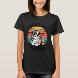 Camiseta Gato da Vida Gorda Homens Mulheres Crianças