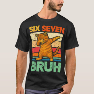 Camiseta Gato Dabbing Bruh 67 Meme 6 7 Seis Sete