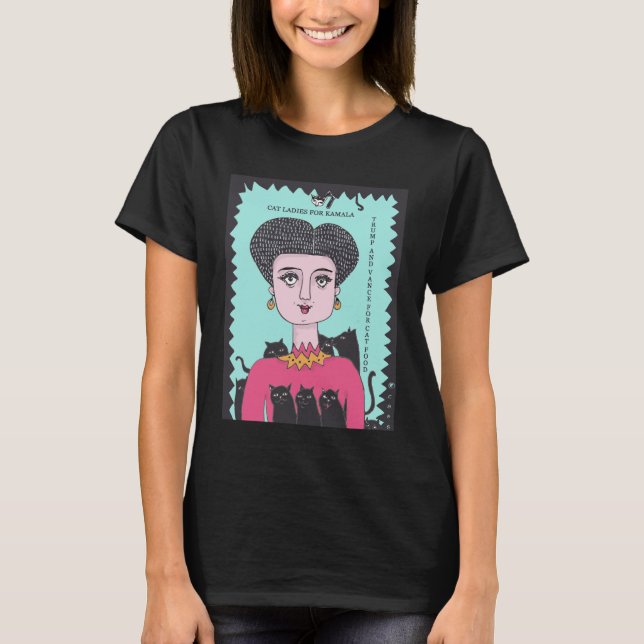 Camiseta Gato Damas para Kamala (Frente)
