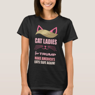 Camiseta Gato Damas por Trump Torna os Gatos Americanos Seg