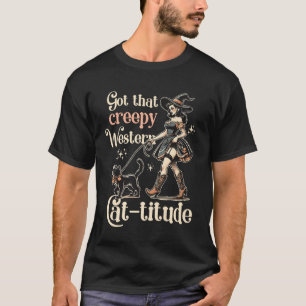 Camiseta Gato das Bruxas do Halloween