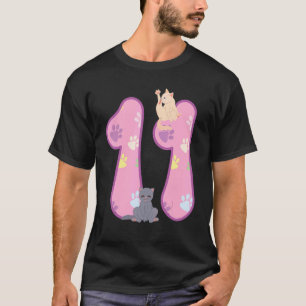 Camiseta Gato de 11º aniversário Festa de aniversário do g