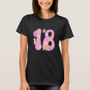 Camiseta Gato de 18 anos de idade Festa de aniversário do