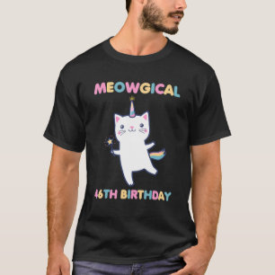 Camiseta Gato de 46 anos, Gatinho de aniversário, 46 anos