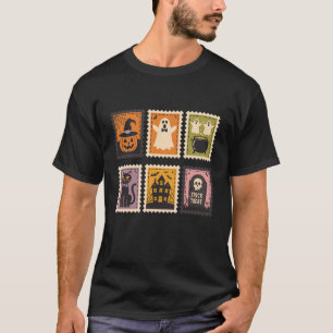 Camiseta Gato de Abóbora Fantasma das Halloween
