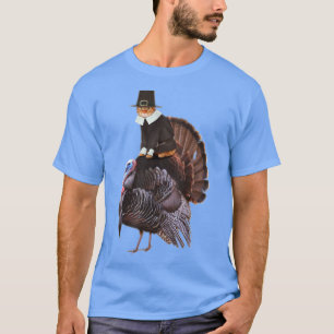 Camiseta Gato De Ação De Graças Em Peregrino Costume Andand