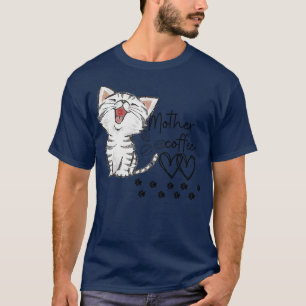 Camiseta Gato de amante de café da mãe 3