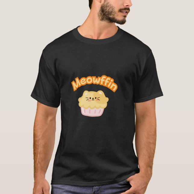 Camiseta Gato de Anime Bonito de Muffin (Frente)