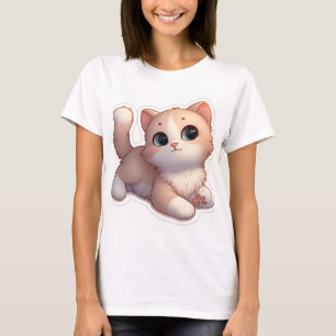 Camiseta Gato de Anime Kawaii - Gatinho de Cartoon