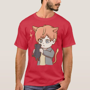 Camiseta Gato de anime Otaku Gato bonitinho de cultura japo
