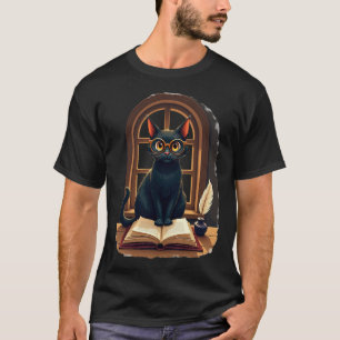 Camiseta Gato de Aniversário Seis Sete Academia Escura Book