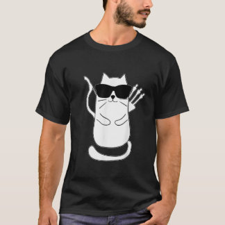 Camiseta Gato de Arquearia Divertido Arqueiro Arco Tiro Ret