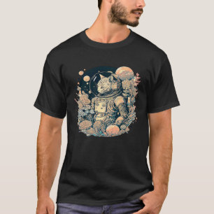 Camiseta Gato de Astronauta abstrato com Pop de Colo