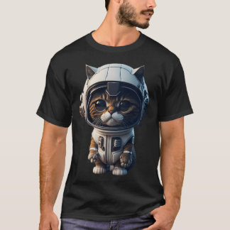 Camiseta Gato de Astronauta Bonito