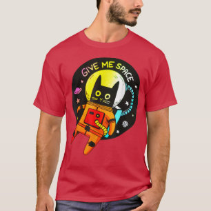 Camiseta Gato de Astronauta Engraçado Me Dá Ciência da Vint