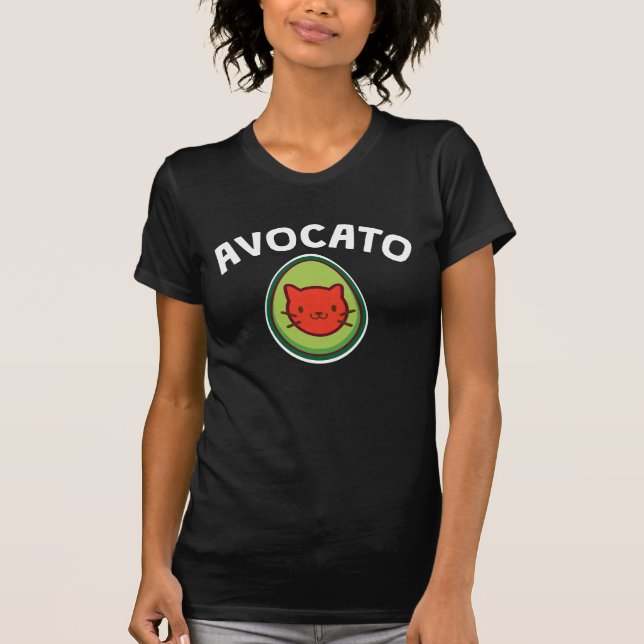 Camiseta Gato de Avocato e amante engraçado do gato do (Frente)