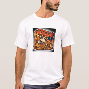 Camiseta Gato de Barraca de Takoyaki Arte de Fes
