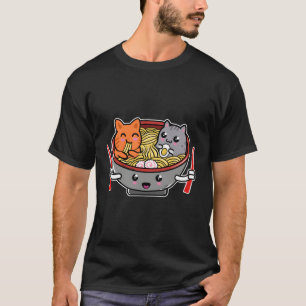 Camiseta Gato de Barramento do Anime Ra Japonês Kawaii