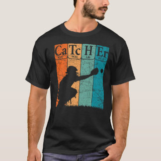 Camiseta Gato de Baseball com Elementos de Mesa Periódicos 