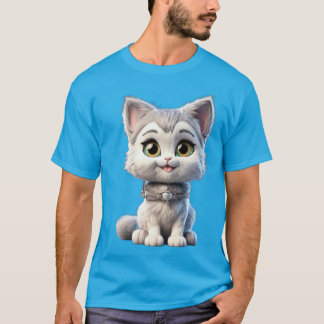 Camiseta Gato de BD Vintage - Reprodução Consegue Arte Clás