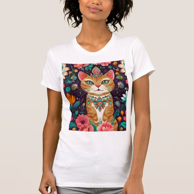 Camiseta Gato de Bejeweled Crowned (Frente)