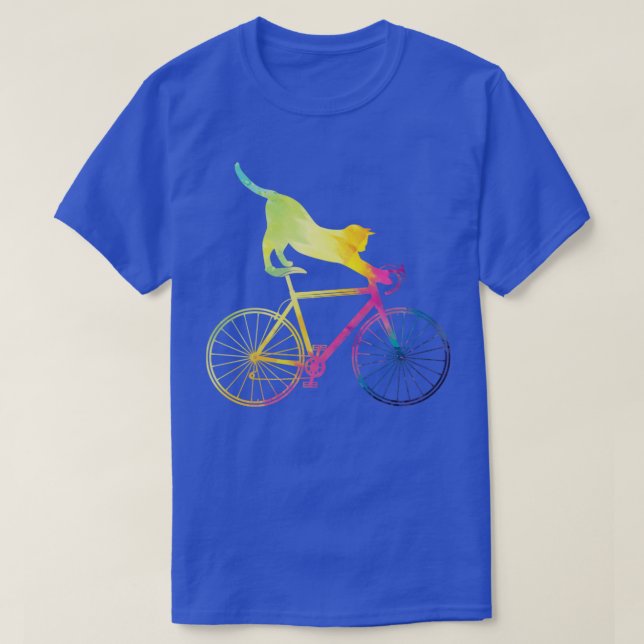 Camiseta Gato de bicicleta (Frente do Design)