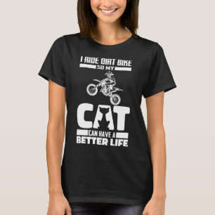 Camiseta Gato De Bicicleta Dirt - Supermoto Motocross Biker