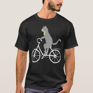 Camiseta Gato De Bicicleta Legal Gatinho De Bicicleta Engra
