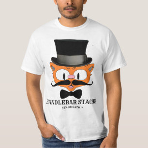 Camiseta Gato de bigode de cartoon humorístico de HANDLEBA