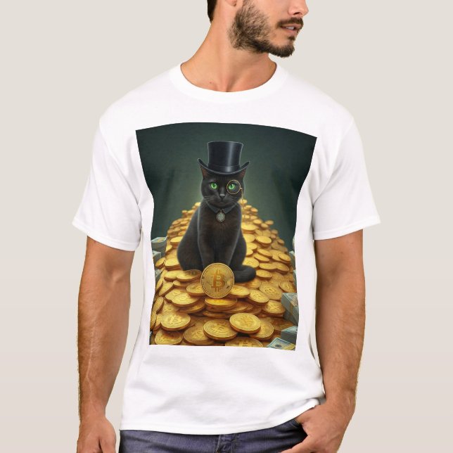 Camiseta Gato de Bitmoney Rico (Frente)