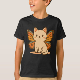 Camiseta Gato De Borboleta - Pastel Kawaii Animal Cujo