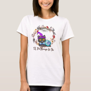 Camiseta Gato de Bruxa Bonita e Punny