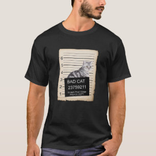 Camiseta Gato De Cabra De Ar Curto Britânico Que Tiro Mau 