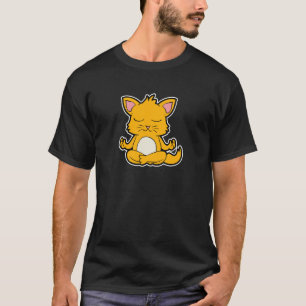 Camiseta Gato De Caco Ioga Posição Animal Frequência De Vin