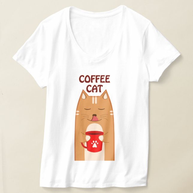 Camiseta Gato de café | (Postura )
